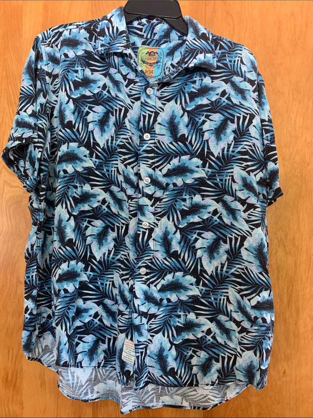 Margaritaville BBQ Shirt Tropical Coastal Short Sleeve Hawaiian print sz XL